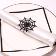 thumbnail image 4 of Halloween Napkin Buckle Spider Web Napkin Ring Mouth Cloth Ring Hotel Table Table Cloth Ring (12pcs, Black), 4 of 4