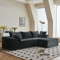 thumbnail image 2 of 108" Modular Sectional Sofa Cloud Sectional Couch with Deep Seat Modern Comfy L-Shaped Upholstered Couch for Living Room, No Assembly Required, Gray, 2 of 10