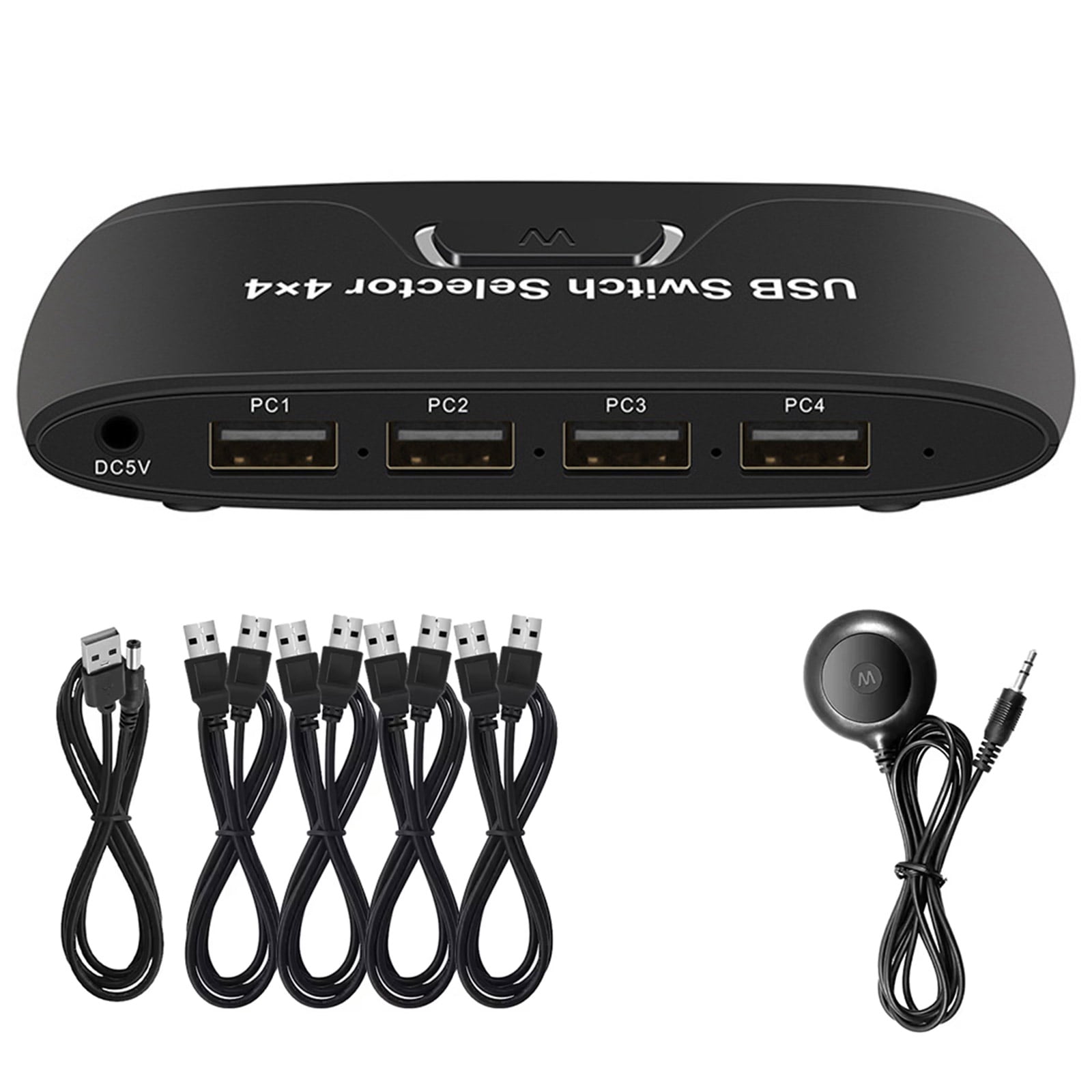 USB KVM Switcher Featuring 4 Input 4 Output Port for Seamlessly Keyboards Sharing Among Multiple Computers