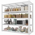thumbnail image 5 of Legooin 60"W x 24"D x 72"H Heavy Duty Garage Rack Storage Shelving Unit Industrial Wire shelf 3000 lbs Capacity Utility Shelving for Warehouse Basement, White, 5 of 10
