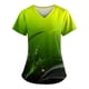thumbnail image 1 of Tops de uniforme de trabajo SCZ estampados de talla grande para mujer camiseta con bolsillos verde 5xl, 1 of 3