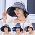 thumbnail image 2 of Coofit Beach Visor Hat Adjustable Foldable Summer Cap Sun Hat Floppy Hat for Women, 2 of 8