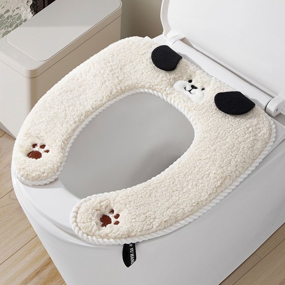 16.14"x14.96" Toilet Cushion Seat Fuzzy Toilet Seat Cover, Vintage Toilet Seat Cover Toilet Cover Seat, Toilet Pads Winter Toilet Seat Cover Mat
