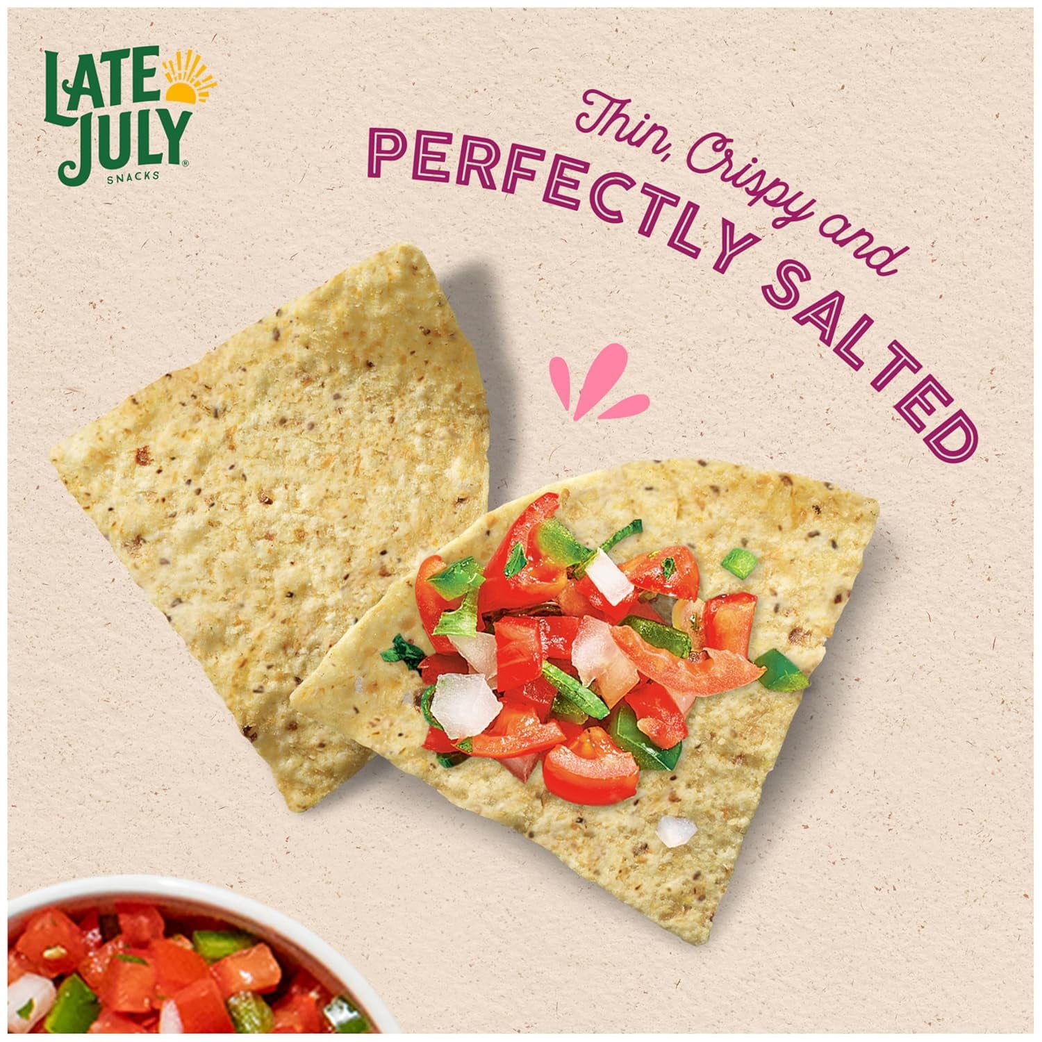 (Pack of 9) Late July Snacks Thin & Crispy Organic Chia & Quinoa Tortilla Chips, 10.1 oz