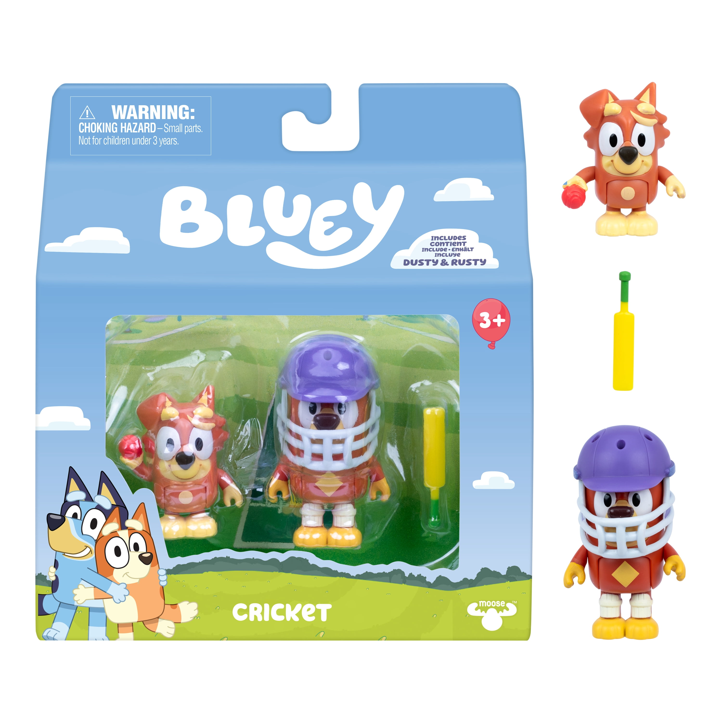 Bluey Cricket Figure 2-Pack. 2 Episode-Themed Poseable Figures. Recreate Moments from the Episode Cricket. Ages 3+