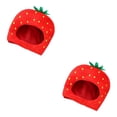 thumbnail image 1 of Injueey Soft Strawberry Hat Cosplay Headgear Photo Props for Holiday New Year Party Rojo 28x35cm 2Conjunto, 1 of 6
