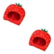 thumbnail image 1 of Injueey Soft Strawberry Hat Cosplay Headgear Photo Props for Holiday New Year Party Rojo 28x35cm 2Conjunto, 1 of 6
