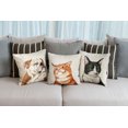 thumbnail image 7 of WIRESTER 18x18 inch Square Decorative Throw Sofa Pillow Cases, Smirking Orange Tabby Cat, 7 of 7