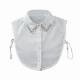 thumbnail image 2 of Helii Women Detachable False Collar V-Front Mock Neck Tie-Back Collar, 2 of 8