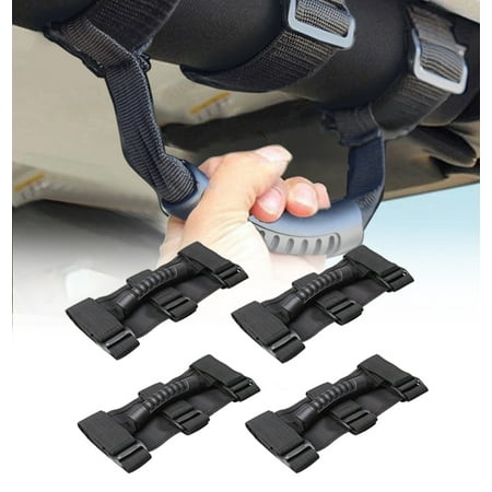 - Universal Easy-to-fit Grab Handles, Heavy Duty Ultimate Roll Bar Grab Handles Set for Jeep Polaris Honda Yamaha Kawasaki UTV & ATV Roll Bars, Pack of 4