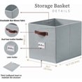thumbnail image 3 of Storage Basket xx Baskets Storage Organization Bins with Labels (Kallax/ ), 3 of 9
