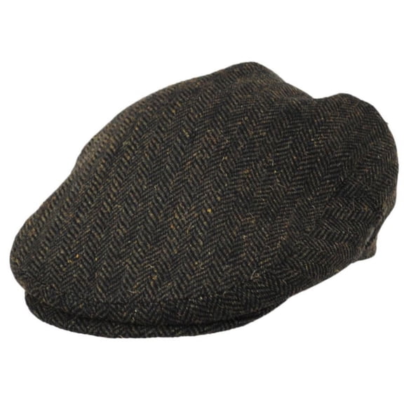Bird Rock Herringbone Wool Blend Ivy Cap - S - Olive Green