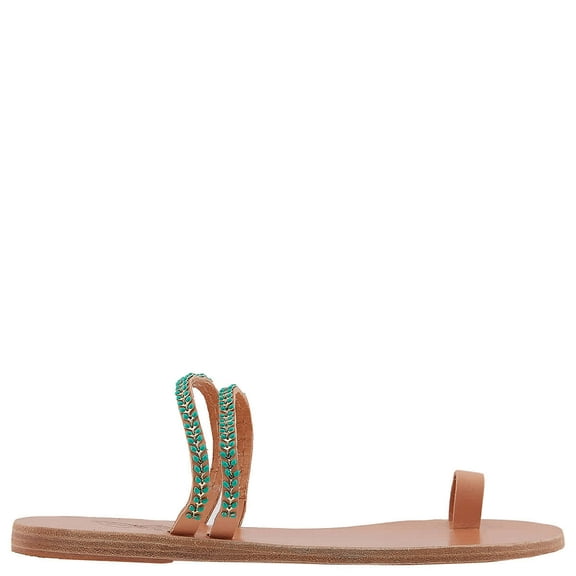 Ancient Greek Sandals Ladies Skalida Flat Sandals, Brand Size 35 ( US Size 5 )