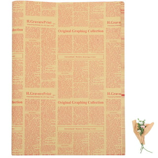 Newspaper Wrapping Paper for Men's Birthday Gifts, 12 Printed