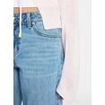 thumbnail image 4 of No Boundaries Mid Rise Baggy Jeans, 29", 31", 33" Inseams, Women's Sizes 00-24W, 4 of 5
