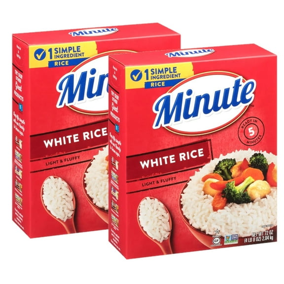 2 Pack | Minute White Rice, Instant White Rice (72 oz.)