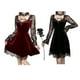 thumbnail image 4 of Guardurnaity Vestido hasta la rodilla de estilo gótico para mujer, disfraz de Cosplay para chica, vestidos sexis con cuello en V, ropa de Vestidos Negro METRO, 4 of 6