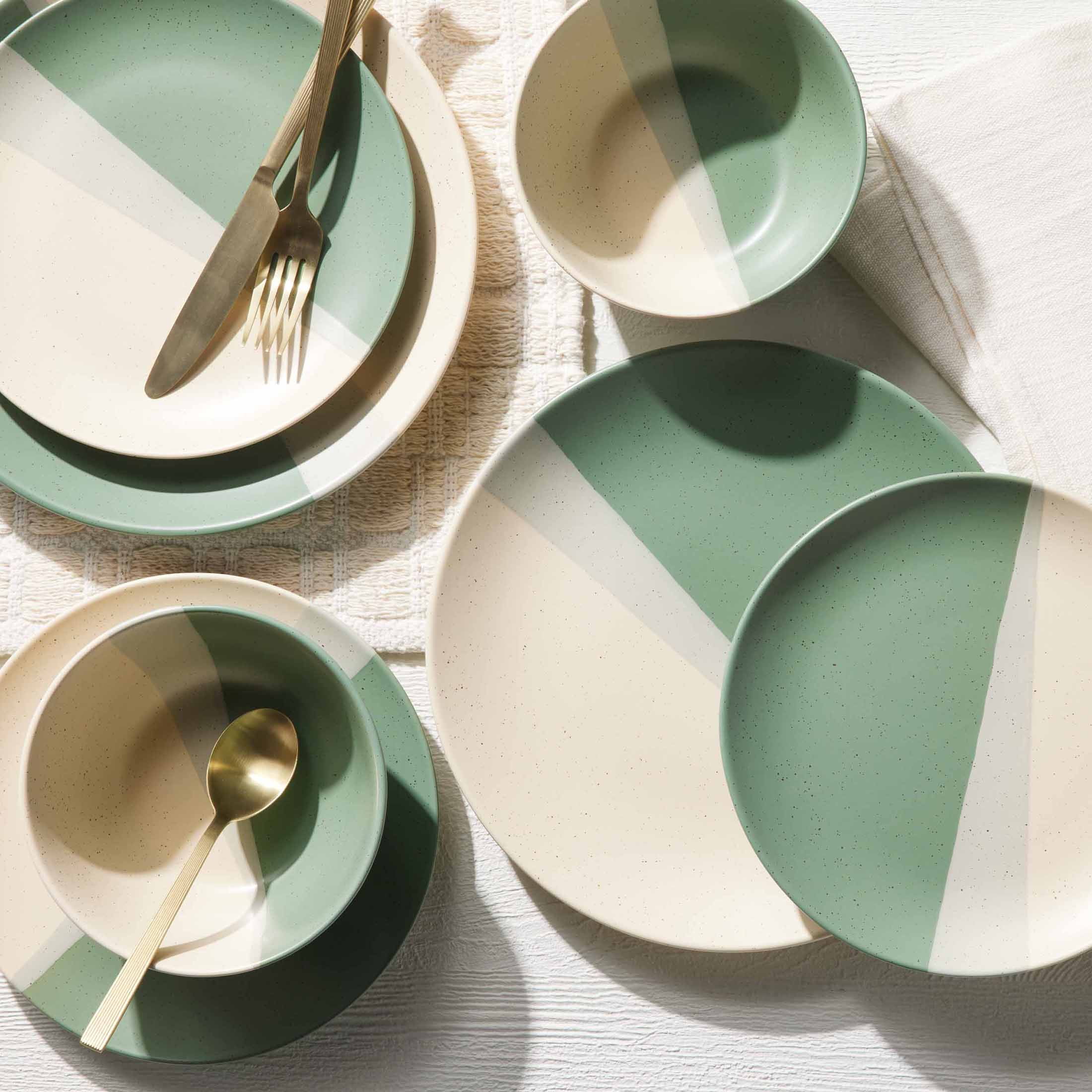 (2 pack) Better Homes & Gardens Sage Hayes Stoneware Dinner Bowl