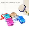 thumbnail image 2 of Travel Jewelry Case Organizer, Hard Shell Zipper Case, Brushed Tinplate, 4X3 In, Red, Jewelry Storage, Storage Organizer, Women Travel Accessories, 1 Pc, 2 of 7