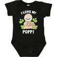 thumbnail image 3 of Inktastic Cute Sloth I Love My Poppi with Green Leaves Boys or Girls Baby Bodysuit, 3 of 5