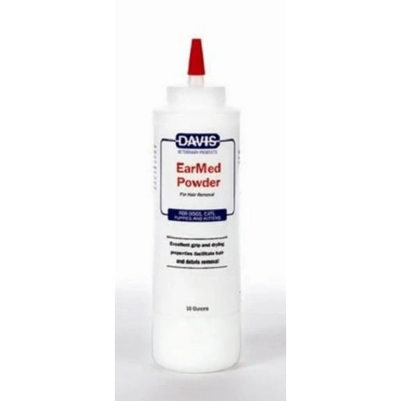 Davis EarMed Powder for Cats Dogs Puppies and Kittens Bonding Properties 16 oz.