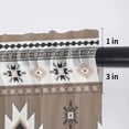 thumbnail image 5 of Brown Boho Valance Curtains for Kitchen/Living Room/Bathroom/Bedroom Window, Rod Pocket Small Topper Half Short Window Curtains Voile Sheer Scarf, Farmhouse Aztec Southwest Ethnic Geometric 42"x12", 5 of 8