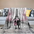 thumbnail image 2 of ARISTURING   Painting Eiffel Tower Pattern Super Soft Throw Blanket for Bed Sofa Lightweight Blanket Throw Size for Kids Adults All Season, 2 of 6