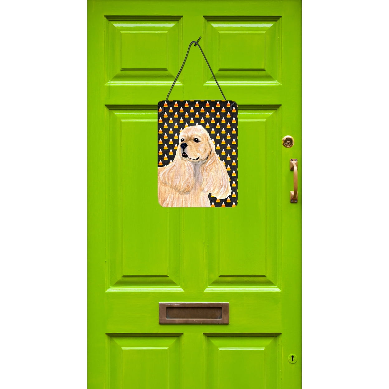 Cocker Spaniel Candy Corn Halloween Portrait Wall or Door Hanging Prints
