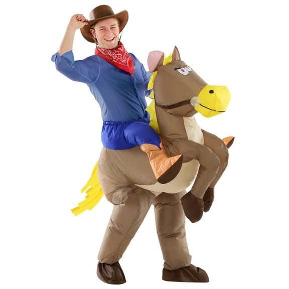 Morph Horse Ro Inflatable Halloween Costume For Unisex Brown One Size