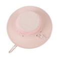 thumbnail image 7 of Huowey Baby Sun Hats Breathable Beach Hat Solid Sun Hat Adjustable Wide Brim Bucket Hats For Infant Toddler Fishing Hat,Pink,1-2 Y, 7 of 7