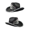 thumbnail image 5 of Weikingp Cowboy Hat, Women's Sequin Crown Cowboy Hat Western Cowboy Hat, Cowgirl Hat, Cowboy Hats for Women, Cowboy Hat Men Black, 5 of 5