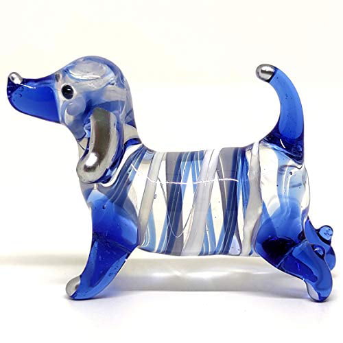 Art Blown Glass Figurine of the American Water Spaniel Dog 