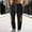 Black, variant on Men’s Black Khaki Herringbone Cuffed Knit Cargo Sweat Pants with Dual Thick Cord Waistband & Single Flap Slot for City Commutes Yellow S