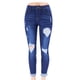 thumbnail image 2 of Pantalones de mezclilla para mujer, estilo destruido, ajustados, con cierre de botón y cremallera, Jeggings para fiesta, viajes en la calle, 2 of 8
