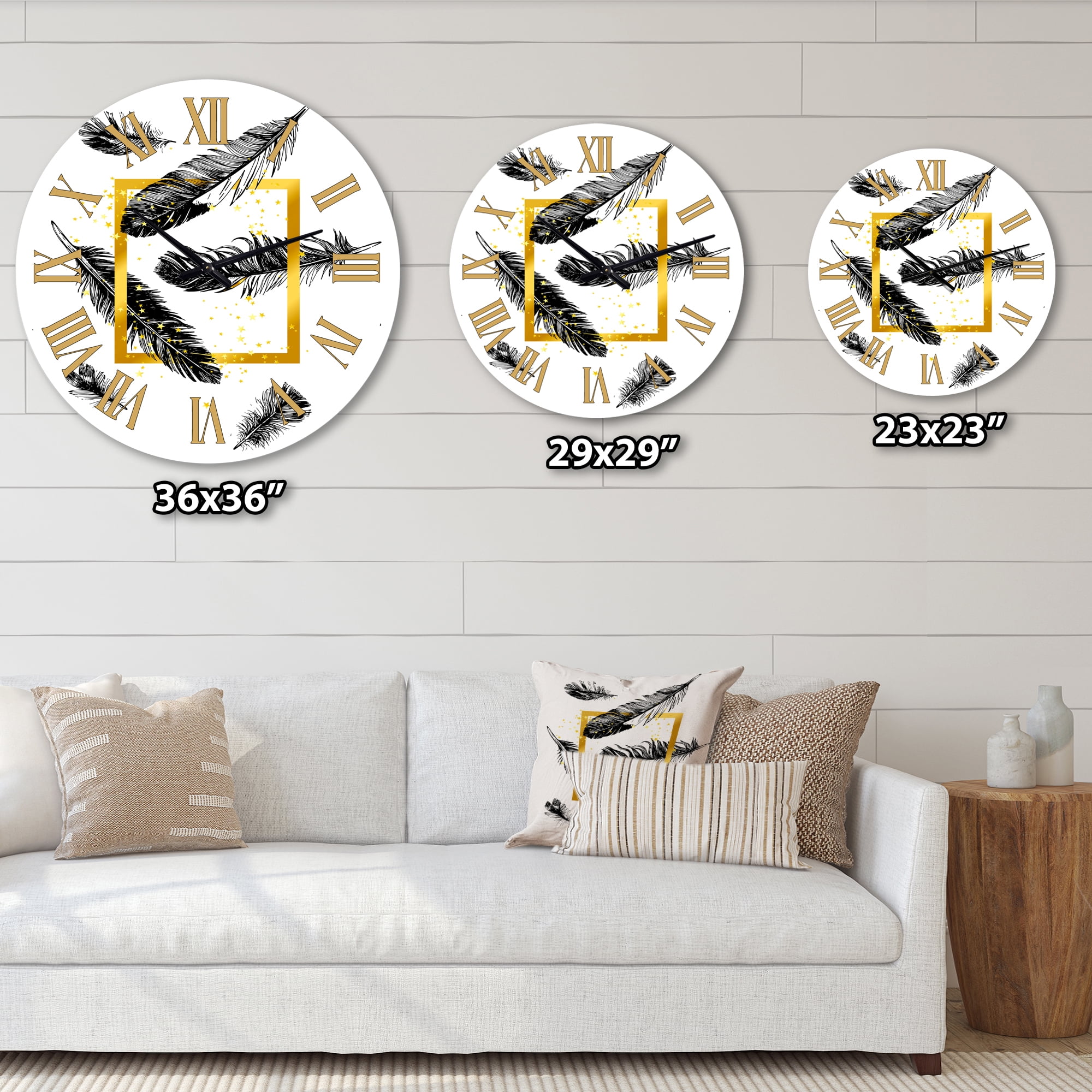 Designart 1 in Quartz Bohemian Wall Clock