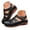A-Black, variant on Womens Wedge Shoes Slingback Outdoor Walking Sandals with Arch Support Hollow Out Closed Toe Summer Leather Slide Shoe Grey 8.5