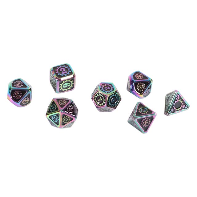 Dados de engranajes, juego de dados de engranajes de 7 piezas, juego de dados, dados probados profesionalmente