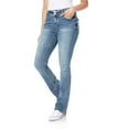 thumbnail image 1 of WallFlower Women's Luscious Curvy Bootcut Mid-Rise Insta Stretch Juniors Jeans (Standard and Plus), 1 of 6