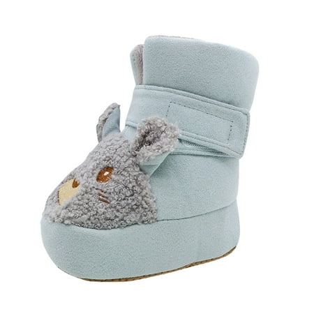 

Qufokar Boy Boots Toddler Size 2 Shoes Baby Shoes Toddler Boots Soft Bottom Toddler Shoes Plus Velvet Thick Non Slip Large Cotton Shoes