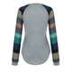 thumbnail image 4 of ICHUANYI Clearance Women Stripe Sleeve Patchwork Casual Top T-Shirt Loose Long Sleeve Top Blouse ICHUANYI "ICHUANYI", 4 of 6