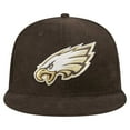 thumbnail image 2 of Men's New Era  Brown Philadelphia Eagles Choco Cord 59FIFTY Fitted Hat, 2 of 6
