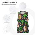 thumbnail image 6 of Easygdp Cute Hedgehogs Cactus Blue Men's Mesh Basketball Jersey Quick Drying Sleeveless Shirts Fitted Muscle Tank Tops Sport Round Neck T-Shirt - 3X-Large, 6 of 9