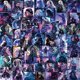 thumbnail image 1 of 60pcs Cool Cyberpunk Girls Stickers for Water Bottles, Anime Girls Waterproof Graffiti Decals for Teens Laptop Scrapbook Phone, 1 of 4