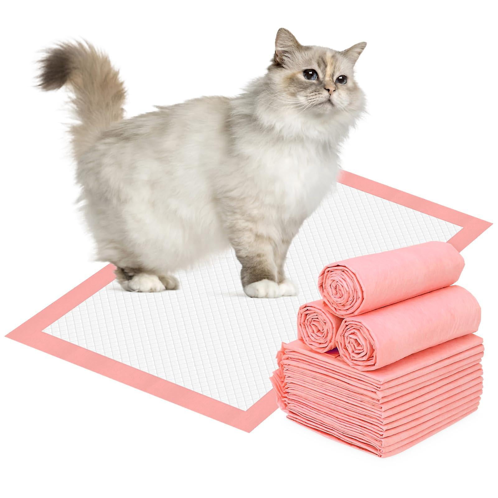 Disposable Litter Box Liners 100 pcs Super Absorbent Training Pads 6 Layer Leak Proof Cat Litter Liners 45 x 33 cm