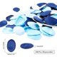 thumbnail image 2 of 240 pétalos de rosa de seda artificiales para decorar bodas, fiestas y el hogar (colores azules mezclados)., 2 of 7