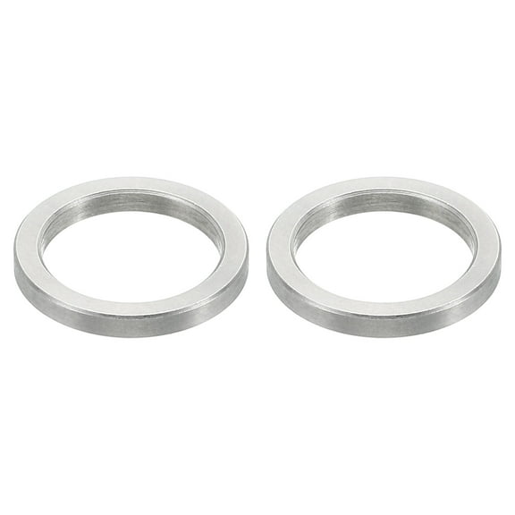 M12 Stainless Steel Spacers, 2 Pcs Metal Spacer Stainless Steel 12.2mm ID x 16mm OD x 2mm L for 1/2" or M12 Screw