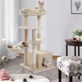 thumbnail image 5 of Cat Tree for Indoor Cats, 45Inches Multi-Level Cat Tower with Sisal Covered Scratching Posts, Spacious Condo, Cozy Hammock and Plush Top Perch, 5 of 9