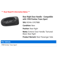 thumbnail image 2 of Rear Right Door Handle - Compatible with 1998 Pontiac Trans Sport, 2 of 2