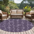 thumbnail image 4 of Vintage Lines Round Area Rug 7Ft Washable Circle Rugs for Dorm Laundry Room, White Lines Abstarct Minimalist Art Purple Non-Slip Carpet Floor Mats Indoor Outdoor Carpet Runner Aesthetic Home Decor, 4 of 8