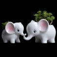thumbnail image 1 of 2PCS Elephant Plant Window Boxes Cute Elephant Flower Pot/Modern White Ceramic Succulent Planter Pots/Tiny Flower Plant Containers Animal Decor, 1 of 8